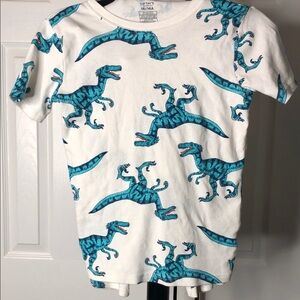 Carter's Bedtime White and Blue velociraptor pajama set, Size 14